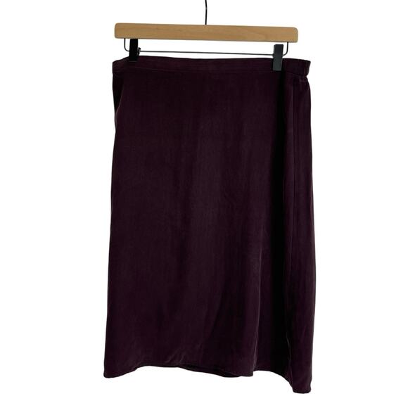Women’s Eileen Fisher 3 PC Silk Skirt Velvet Top + Jacket Purple M Event Wedding - Picture 14 of 16